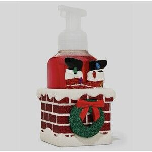 Bath and Body Works Santa in Chimney Soap Dispenser Christmas Kitchen Bath BABW